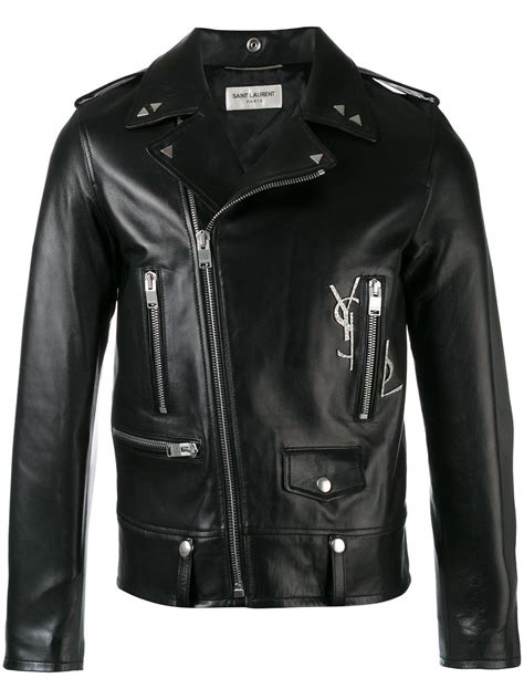 yves saint laurent classic biker jacket|st laurent motorcycle jacket.